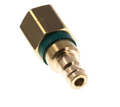 Bouchon de raccord d'air vert DN 5 en laiton G 1/4 pouce femelle