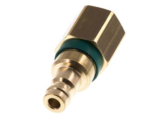 Bouchon de raccord d'air vert DN 5 en laiton G 1/4 pouce femelle