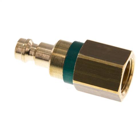 Bouchon de raccord d'air vert DN 5 en laiton G 1/4 pouce femelle