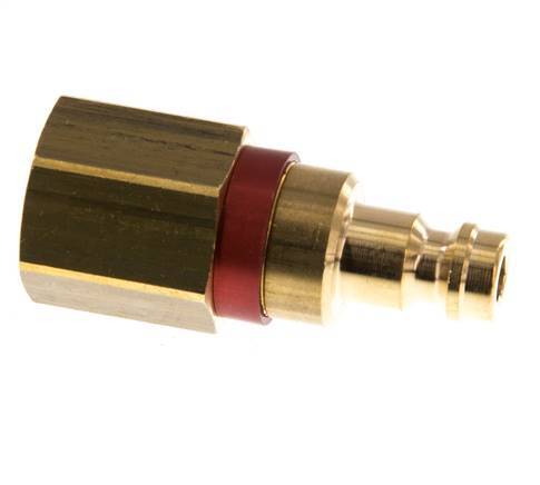 Brass DN 5 Red Air Coupling Plug G 1/4 inch Female