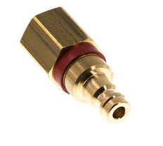 Brass DN 5 Red Air Coupling Plug G 1/4 inch Female