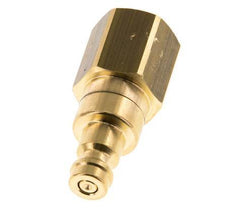 Brass DN 5 Air Coupling Plug G 1/4 inch Female Double Shut-Off