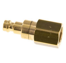 Brass DN 5 Air Coupling Plug G 1/4 inch Female Double Shut-Off