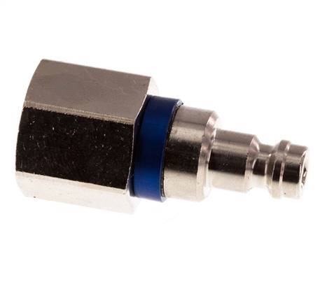 Nickel-plated Brass DN 5 Blue Air Coupling Plug G 3/8 inch Female Double Shut-Off