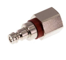 Nickel-plated Brass DN 5 Red Air Coupling Plug G 3/8 inch Female Double Shut-Off