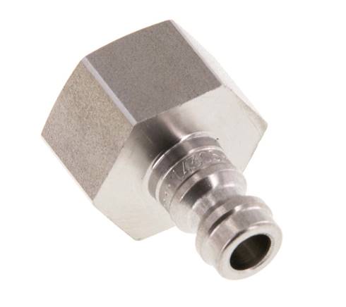 Bouchon de raccord d'air rouge DN 5 en acier inoxydable G 3/8 pouce femelle à double obturation