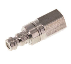 Stainless Steel 316L DN 5 Air Coupling Plug G 1/8 inch Female Double Shut-Off