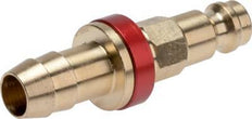 Brass DN 5 Blue-Coded Air Coupling Plug 8 mm Hose Pillar Double Shut-Off