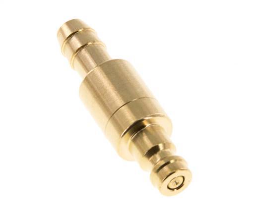 Laiton DN 5 Air Coupling Plug 8 mm Hose Pillar Double Shut-Off