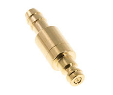 Laiton DN 5 Air Coupling Plug 8 mm Hose Pillar Double Shut-Off