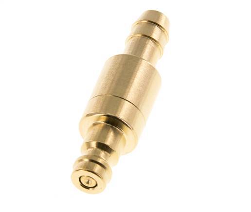 Laiton DN 5 Air Coupling Plug 8 mm Hose Pillar Double Shut-Off