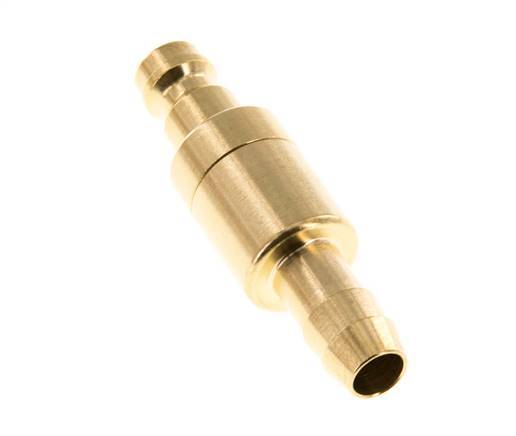 Laiton DN 5 Air Coupling Plug 8 mm Hose Pillar Double Shut-Off