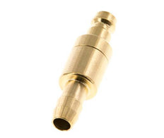 Laiton DN 5 Air Coupling Plug 8 mm Hose Pillar Double Shut-Off