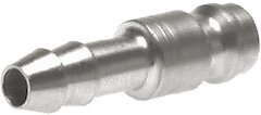 Nickel-plated Brass DN 5 Air Coupling Plug 9 mm Hose Pillar [5 Pieces]