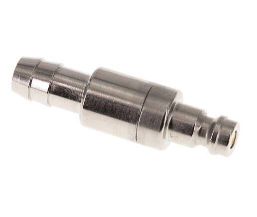 Nickel-plated Brass DN 5 Air Coupling Plug 9 mm Hose Pillar Double Shut-Off