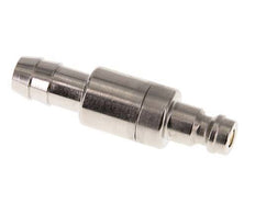 Nickel-plated Brass DN 5 Air Coupling Plug 9 mm Hose Pillar Double Shut-Off