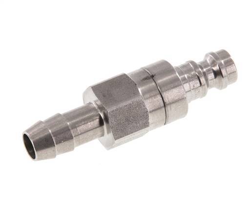 Acier inoxydable DN 5 Air Coupling Plug 8 mm Hose Pillar Double Shut-Off