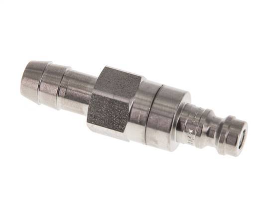 Acier inoxydable DN 5 Air Coupling Plug 9 mm Hose Pillar Double Shut-Off