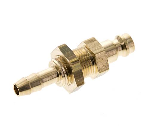 Laiton DN 5 Air Coupling Plug 6 mm Hose Pillar Bulkhead