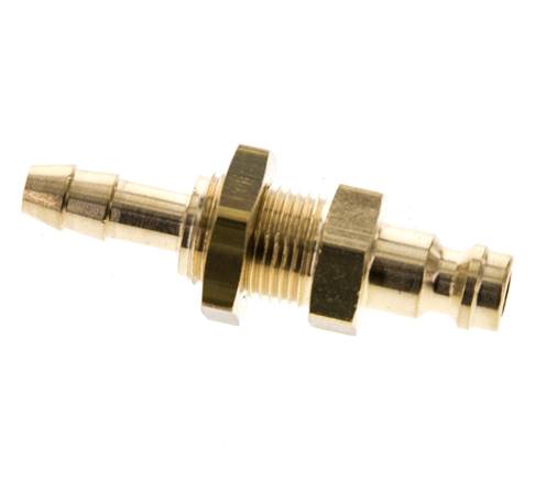 Laiton DN 5 Air Coupling Plug 6 mm Hose Pillar Bulkhead