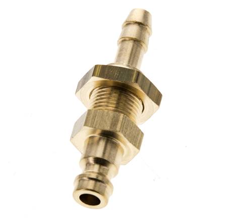 Laiton DN 5 Air Coupling Plug 6 mm Hose Pillar Bulkhead