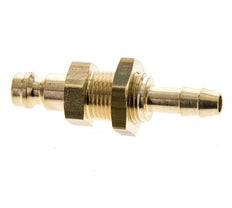 Laiton DN 5 Air Coupling Plug 6 mm Hose Pillar Bulkhead