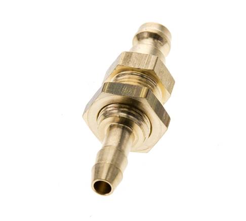 Laiton DN 5 Air Coupling Plug 6 mm Hose Pillar Bulkhead