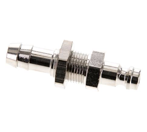 Laiton nickelé Coupleur d'air DN 5 Bouchon 9 mm Colonne de tuyau Bulkhead