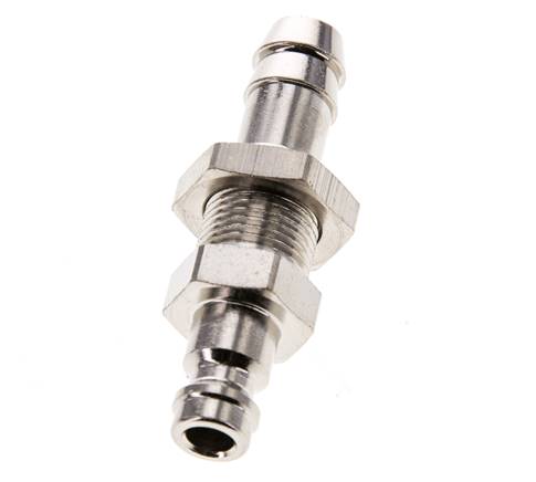 Laiton nickelé Coupleur d'air DN 5 Bouchon 9 mm Colonne de tuyau Bulkhead