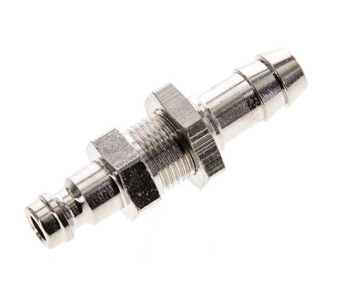 Laiton nickelé Coupleur d'air DN 5 Bouchon 9 mm Colonne de tuyau Bulkhead