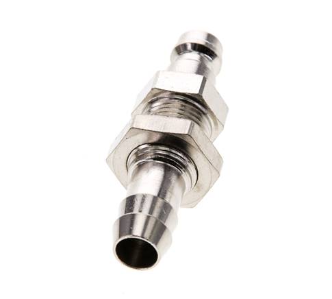 Laiton nickelé Coupleur d'air DN 5 Bouchon 9 mm Colonne de tuyau Bulkhead