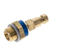 Coupleur d'air en laiton DN 5 à code bleu Bouchon G 1/4 pouce mâle
