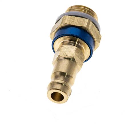 Coupleur d'air en laiton DN 5 à code bleu Bouchon G 1/4 pouce mâle