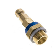 Coupleur d'air en laiton DN 5 à code bleu Bouchon G 1/4 pouce mâle