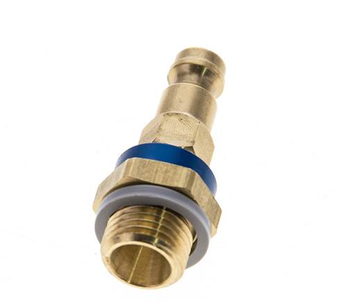 Coupleur d'air en laiton DN 5 à code bleu Bouchon G 1/4 pouce mâle