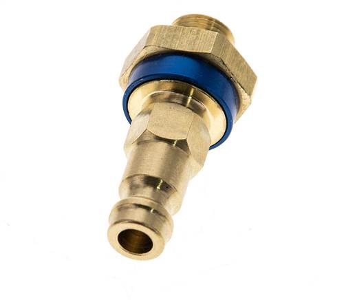 Raccord d'air en laiton DN 5 codé bleu Bouchon G 1/8 pouce mâle