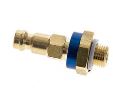 Raccord d'air en laiton DN 5 codé bleu Bouchon G 1/8 pouce mâle