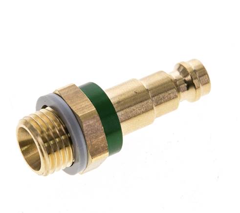 Coupleur d'air en laiton DN 5 à code vert Bouchon G 1/4 pouce mâle