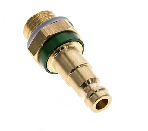 Coupleur d'air en laiton DN 5 à code vert Bouchon G 1/4 pouce mâle