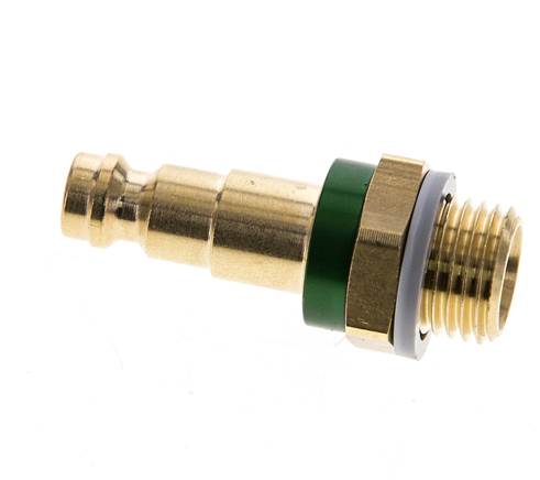 Coupleur d'air en laiton DN 5 à code vert Bouchon G 1/4 pouce mâle