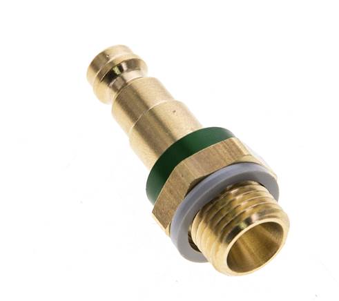 Coupleur d'air en laiton DN 5 à code vert Bouchon G 1/4 pouce mâle