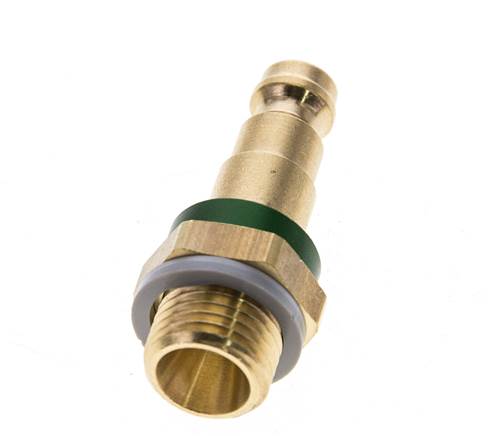 Coupleur d'air en laiton DN 5 à code vert Bouchon G 1/4 pouce mâle