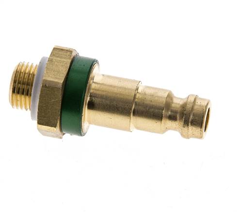 Coupleur d'air en laiton DN 5 à code vert Bouchon G 1/8 pouce mâle