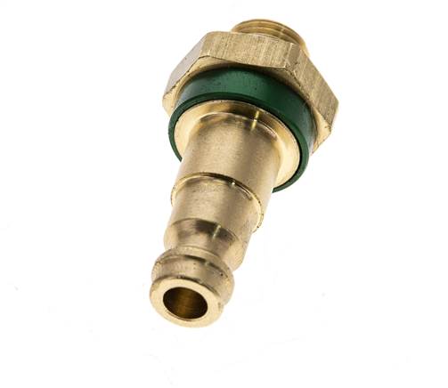 Coupleur d'air en laiton DN 5 à code vert Bouchon G 1/8 pouce mâle