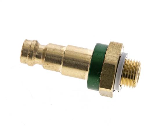 Coupleur d'air en laiton DN 5 à code vert Bouchon G 1/8 pouce mâle