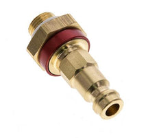 Coupleur d'air en laiton DN 5 codé rouge Bouchon G 1/8 pouce mâle