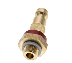 Coupleur d'air en laiton DN 5 codé rouge Bouchon G 1/8 pouce mâle