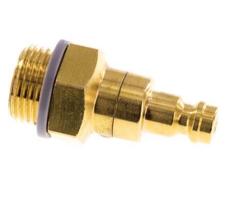 Brass DN 5 Air Coupling Plug G 3/8 inch Male Double Shut-Off