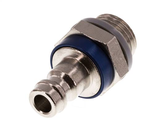 Laiton nickelé DN 5 Bouchon de raccord d'air bleu G 1/4 pouce mâle