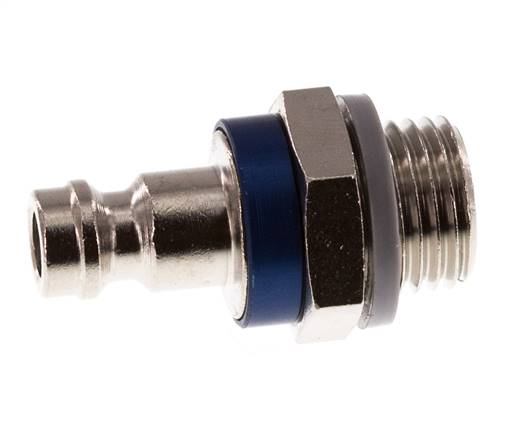 Laiton nickelé DN 5 Bouchon de raccord d'air bleu G 1/4 pouce mâle